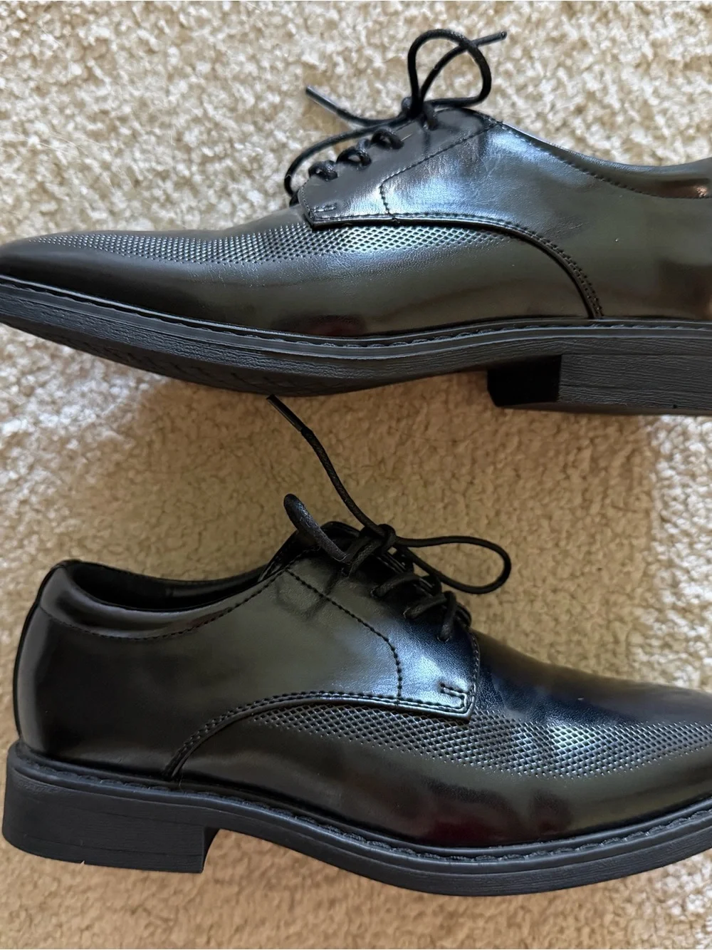Boy’s Black Lace-Up Dress Shoes